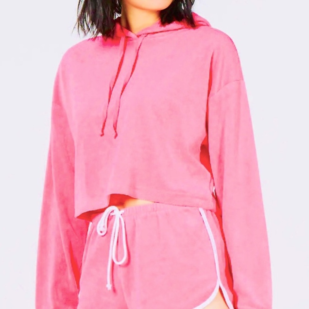 Juicy Couture Black Label (NWT) Juniors (Size: S) Cropped Terry Hooded Pullover